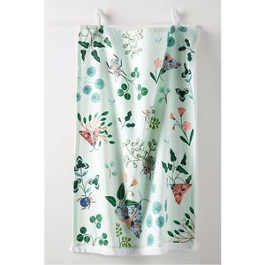 NEW Anthropologie Flora Waycott Botanical Garden Dish Towel Set 3 Hostess Gift